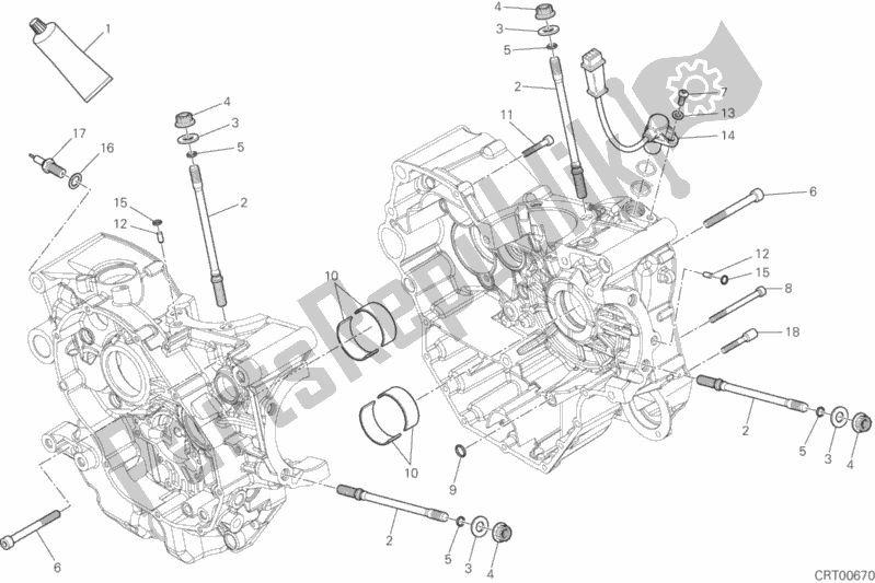 Todas las partes para 10a - Par De Semicárter de Ducati Monster 821 Stripes AUS 2017